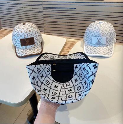 LOUIS VUITTON MONOGRAM PATCH BASEBALL CAP – WHITE / BLACK / BROWN  – 1:1 HIGH END