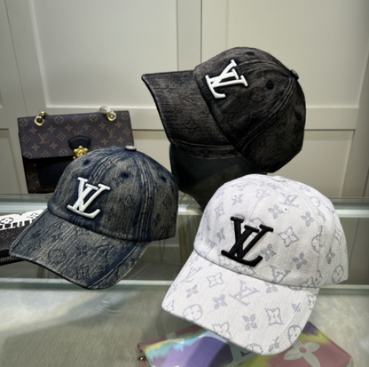 LOUIS VUITTON MONOGRAM DENIM LV CAP – BLACK / WHITE / BLUE – 1:1 HIGH END