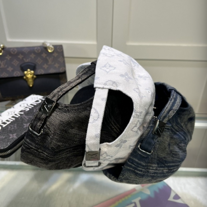LOUIS VUITTON MONOGRAM DENIM LV CAP – BLACK / WHITE / BLUE – 1:1 HIGH END