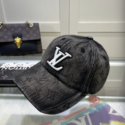 LOUIS VUITTON MONOGRAM DENIM LV CAP – BLACK / WHITE / BLUE – 1:1 HIGH END