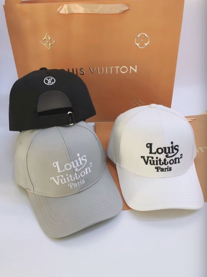 LOUIS VUITTON LV LOGO CAP – BLACK / WHITE / GRAY – 1:1 HIGH END