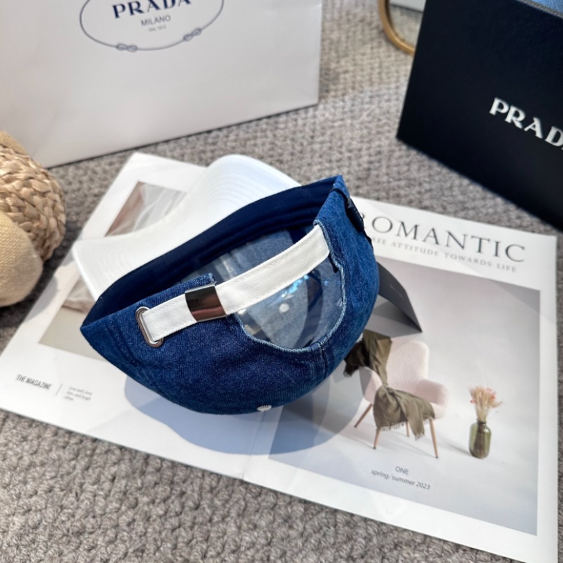PRADA TWO-TONE DENIM BASEBALL CAP – FULL SET – 1:1 HIGH END
