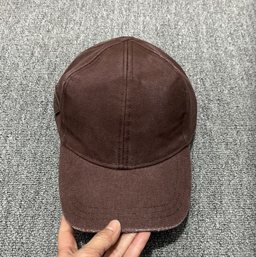PRADA WASHED DENIM EMBROIDERED LOGO HEADWEAR – BASEBALL CAP & BUCKET HAT – COCOA BROWN / WASHED BLACK – 1:1 HIGH END