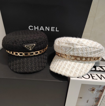 PRADA TRIANGLE CHAIN KNIT CAP– 1:1 HIGH END
