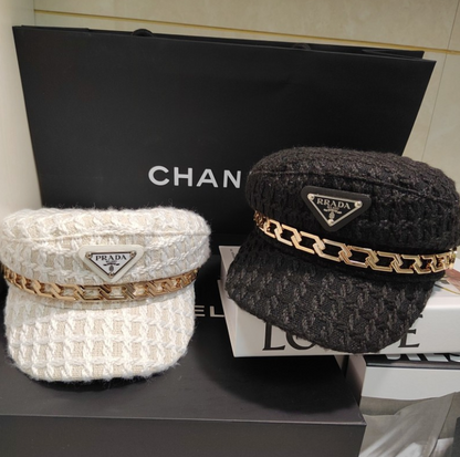 PRADA TRIANGLE CHAIN KNIT CAP– 1:1 HIGH END