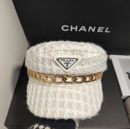 PRADA TRIANGLE CHAIN KNIT CAP– 1:1 HIGH END