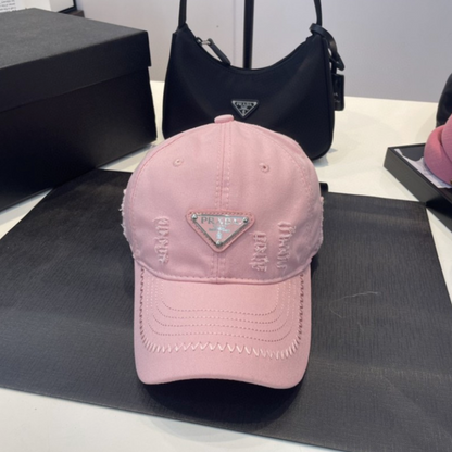 PRADA DISTRESSED DENIM BASEBALL CAP – 1:1 HIGH END