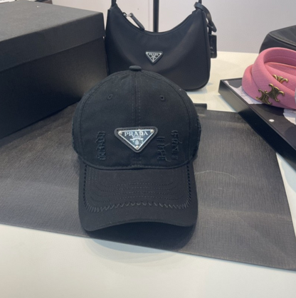 PRADA DISTRESSED DENIM BASEBALL CAP – 1:1 HIGH END