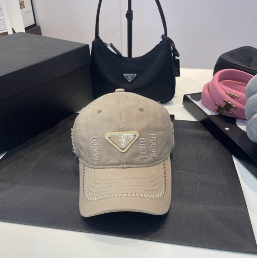 PRADA DISTRESSED DENIM BASEBALL CAP – 1:1 HIGH END