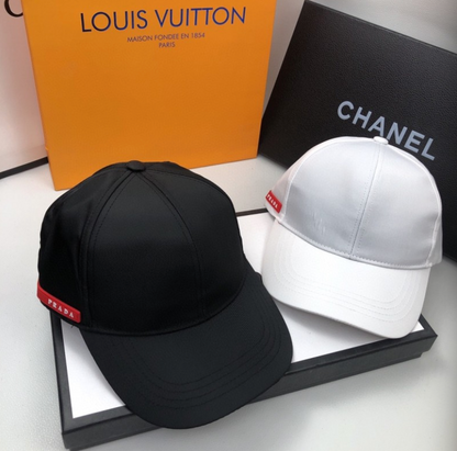 PRADA LINEA ROSSA NYLON BASEBALL CAP – WHITE / BLACK– 1:1 HIGH END