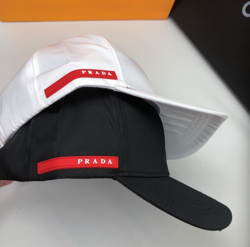 PRADA LINEA ROSSA NYLON BASEBALL CAP – WHITE / BLACK– 1:1 HIGH END