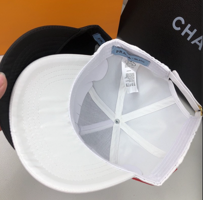 PRADA LINEA ROSSA NYLON BASEBALL CAP – WHITE / BLACK– 1:1 HIGH END