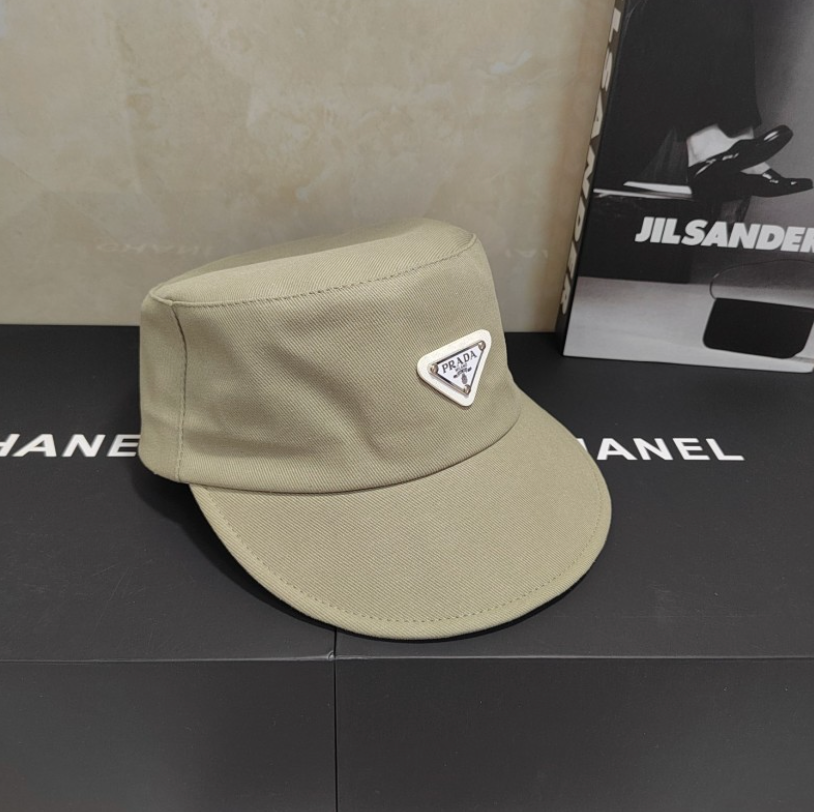 PRADA DRILL / RE-NYLON CADET HAT – SAGE GREEN / GREY / BLACK / MUSTARD / OFF-WHITE – 1:1 HIGH END