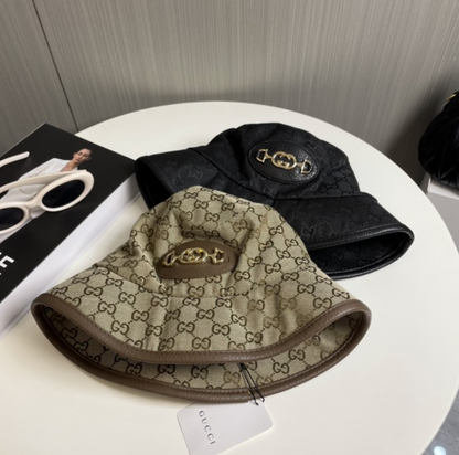 GUCCI HORSEBIT GG CANVAS BUCKET HAT – BEIGE / EBONY / BLACK – 1:1 HIGH END