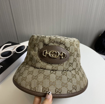 GUCCI HORSEBIT GG CANVAS BUCKET HAT – BEIGE / EBONY / BLACK – 1:1 HIGH END