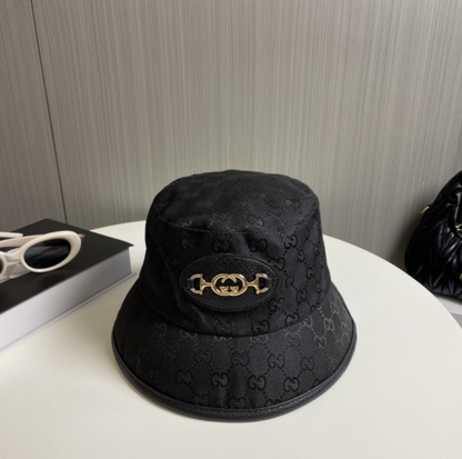 GUCCI HORSEBIT GG CANVAS BUCKET HAT – BEIGE / EBONY / BLACK – 1:1 HIGH END