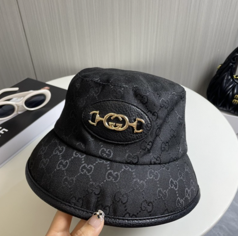 GUCCI HORSEBIT GG CANVAS BUCKET HAT – BEIGE / EBONY / BLACK – 1:1 HIGH END