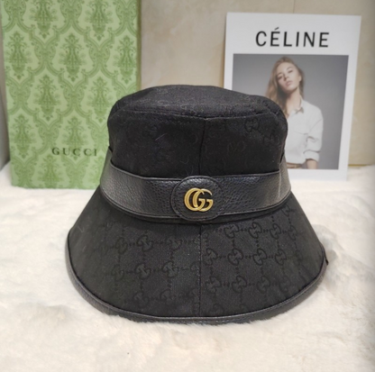 GUCCI GG CANVAS DOUBLE G BUCKET HAT – BEIGE / EBONY / BLACK – 1:1 HIGH END