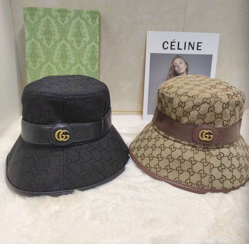 GUCCI GG CANVAS DOUBLE G BUCKET HAT – BEIGE / EBONY / BLACK – 1:1 HIGH END