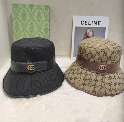GUCCI GG CANVAS DOUBLE G BUCKET HAT – BEIGE / EBONY / BLACK – 1:1 HIGH END