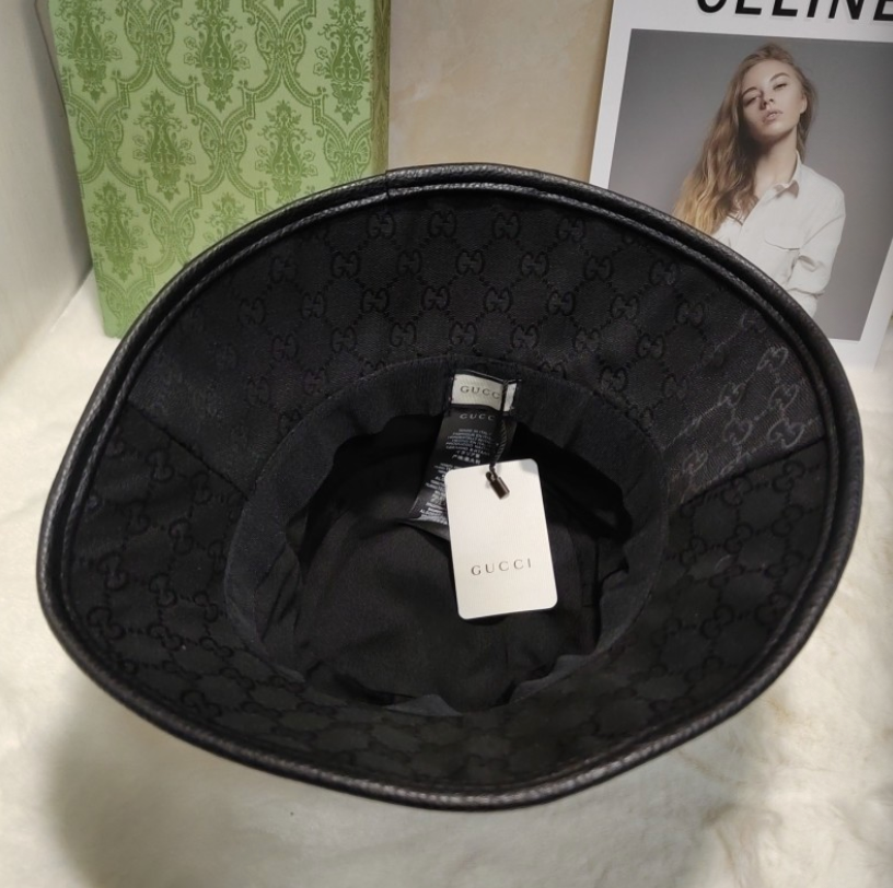 GUCCI GG CANVAS DOUBLE G BUCKET HAT – BEIGE / EBONY / BLACK – 1:1 HIGH END