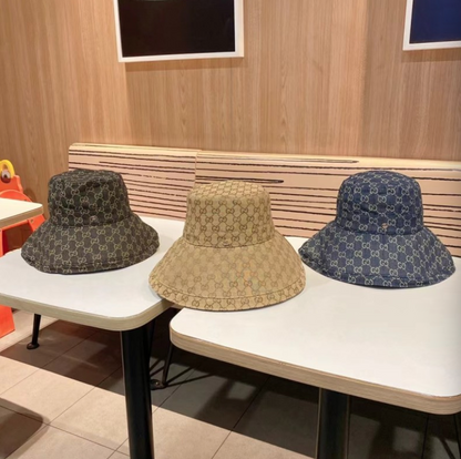 GUCCI GG WIDE-BRIM BUCKET HAT – BLACK / DARK GREY / BEIGE / EBONY / BLUE DENIM – 1:1 HIGH END