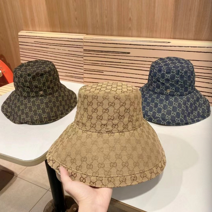 GUCCI GG WIDE-BRIM BUCKET HAT – BLACK / DARK GREY / BEIGE / EBONY / BLUE DENIM – 1:1 HIGH END