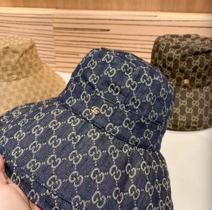 GUCCI GG WIDE-BRIM BUCKET HAT – BLACK / DARK GREY / BEIGE / EBONY / BLUE DENIM – 1:1 HIGH END