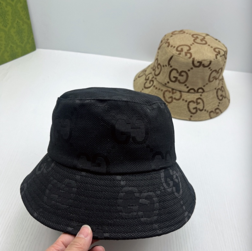 GUCCI JUMBO GG CANVAS BUCKET HAT – CAMEL / EBONY & BLACK – 1:1 HIGH END