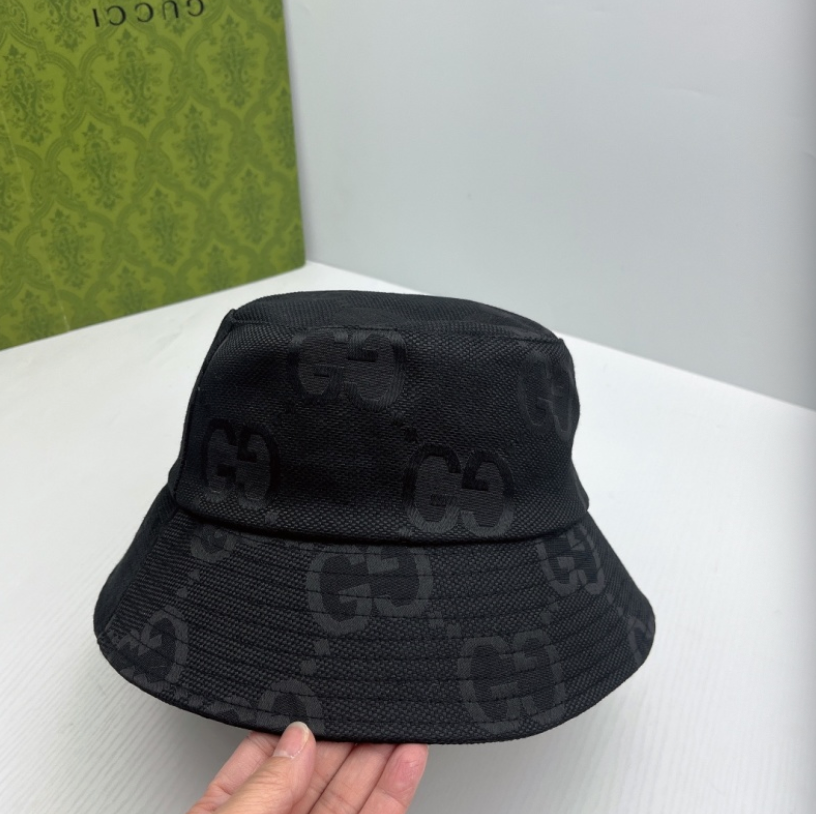 GUCCI JUMBO GG CANVAS BUCKET HAT – CAMEL / EBONY & BLACK – 1:1 HIGH END