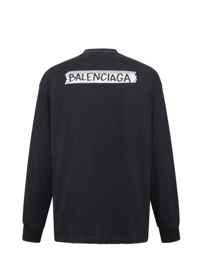 BALENCIAGA 26SS MASKING TAPE LONG SLEEVE T-SHIRT – 1:1 HIGH END