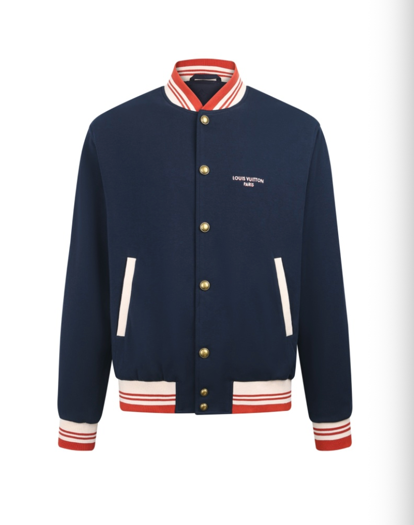LOUIS VUITTON 26FW EMBROIDERED LOGO VARSITY JACKET – HIGH END