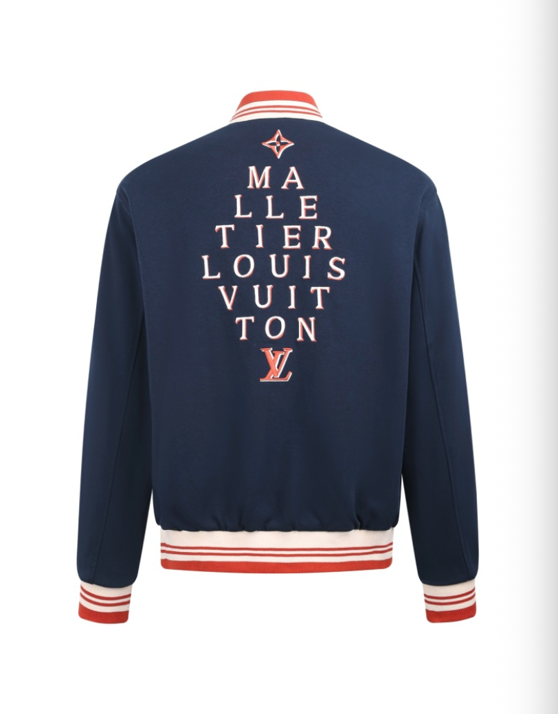 LOUIS VUITTON 26FW EMBROIDERED LOGO VARSITY JACKET – HIGH END