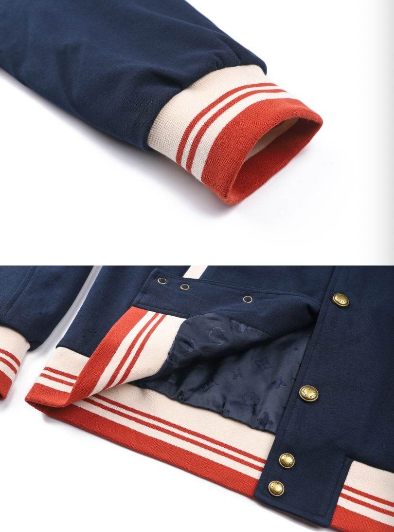 LOUIS VUITTON 26FW EMBROIDERED LOGO VARSITY JACKET – HIGH END