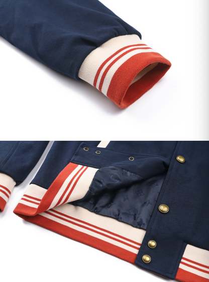 LOUIS VUITTON 26FW EMBROIDERED LOGO VARSITY JACKET – HIGH END