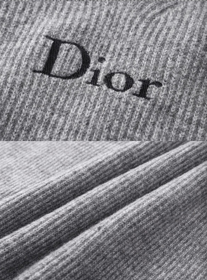 DIOR 26FW WOOL EMBROIDERED LOGO LOOSE KNIT SWEATER– HIGH END