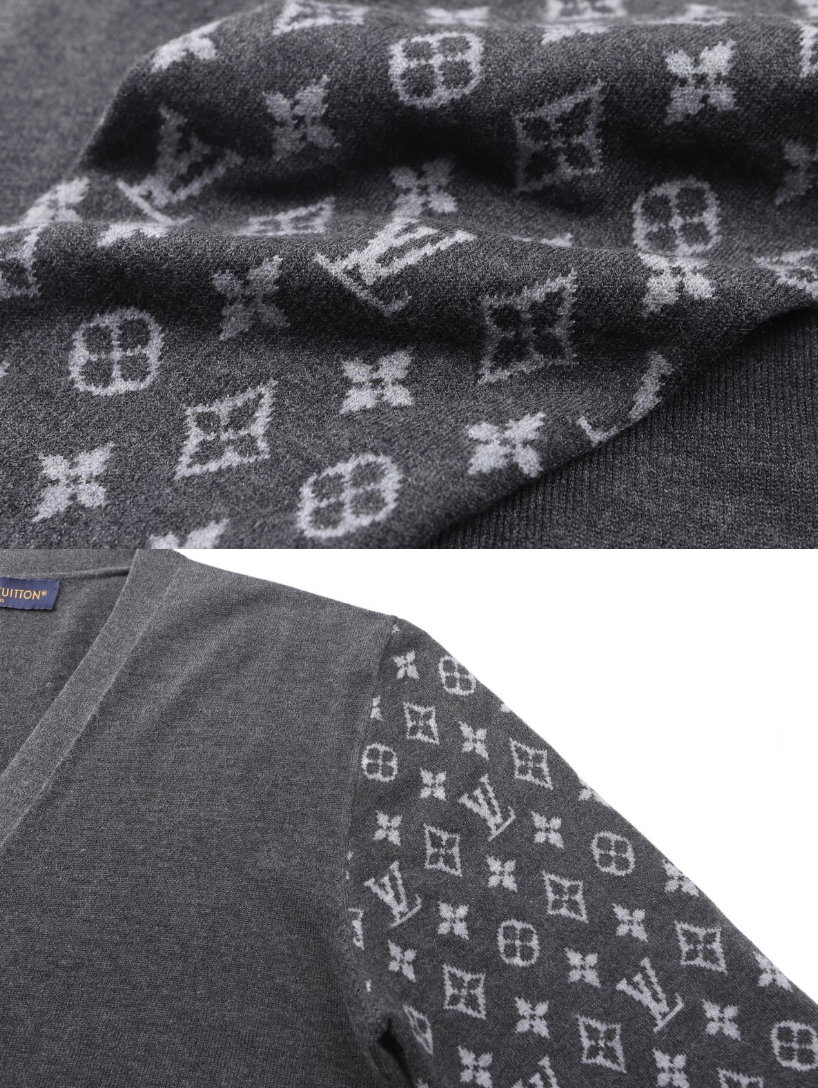 LOUIS VUITTON 26FW MONOGRAM CASHMERE BLEND KNIT CARDIGAN – HIGH END