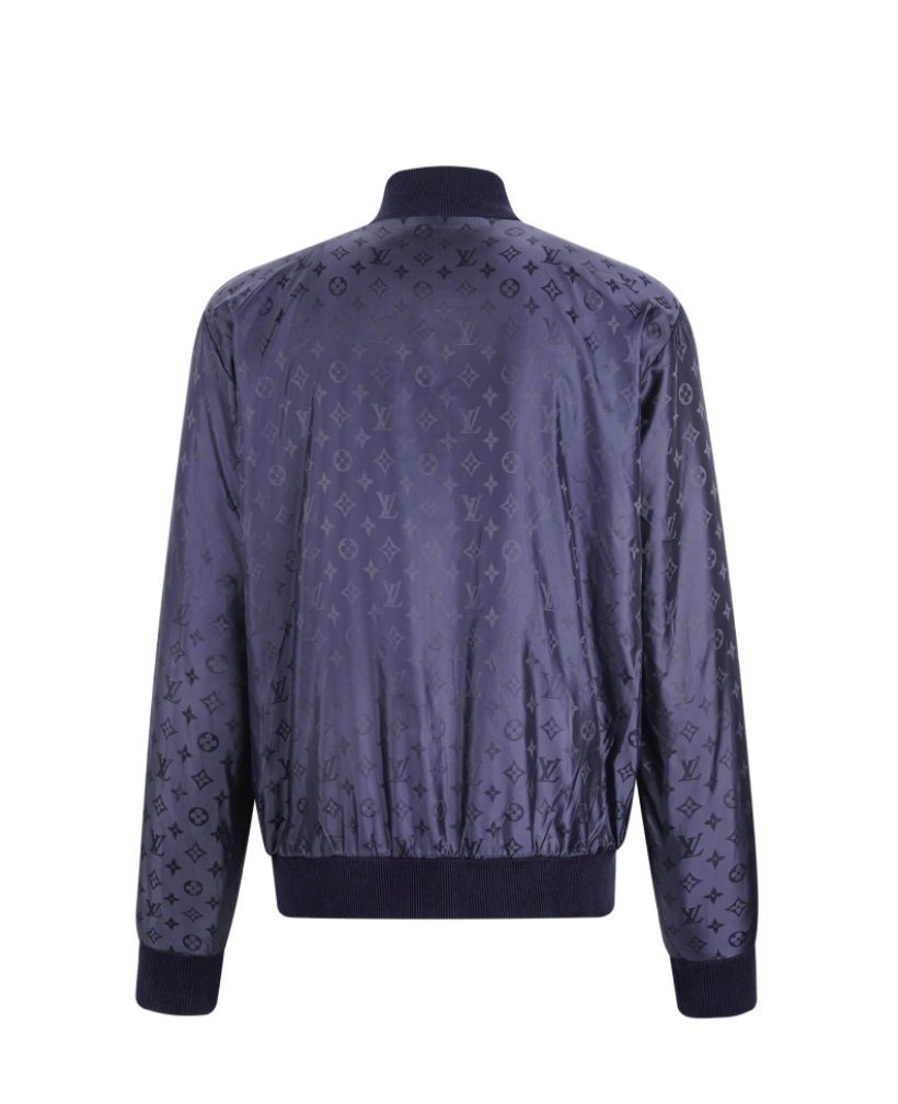 LOUIS VUITTON 26FW DOUBLE-SIDED BLEND LOGO BADGE SWEATSHIRT – NAVY BLUE – HIGH END