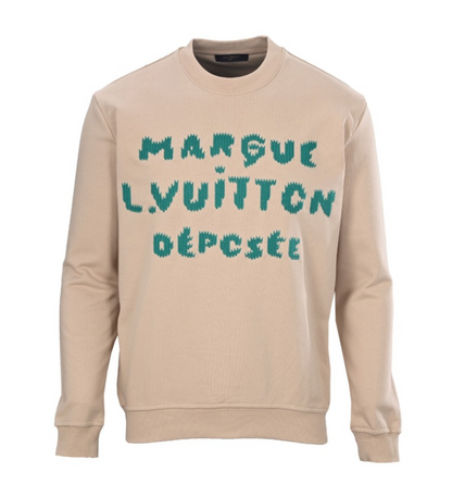 LOUIS VUITTON LV 26FW EMBROIDERED LOGO CREWNECK SWEATSHIRT– HIGH END
