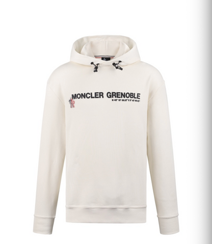 MONCLER 26FW PRINTED & EMBROIDERED LOGO COTTON HOODED SWEATSHIRT – HIGH END