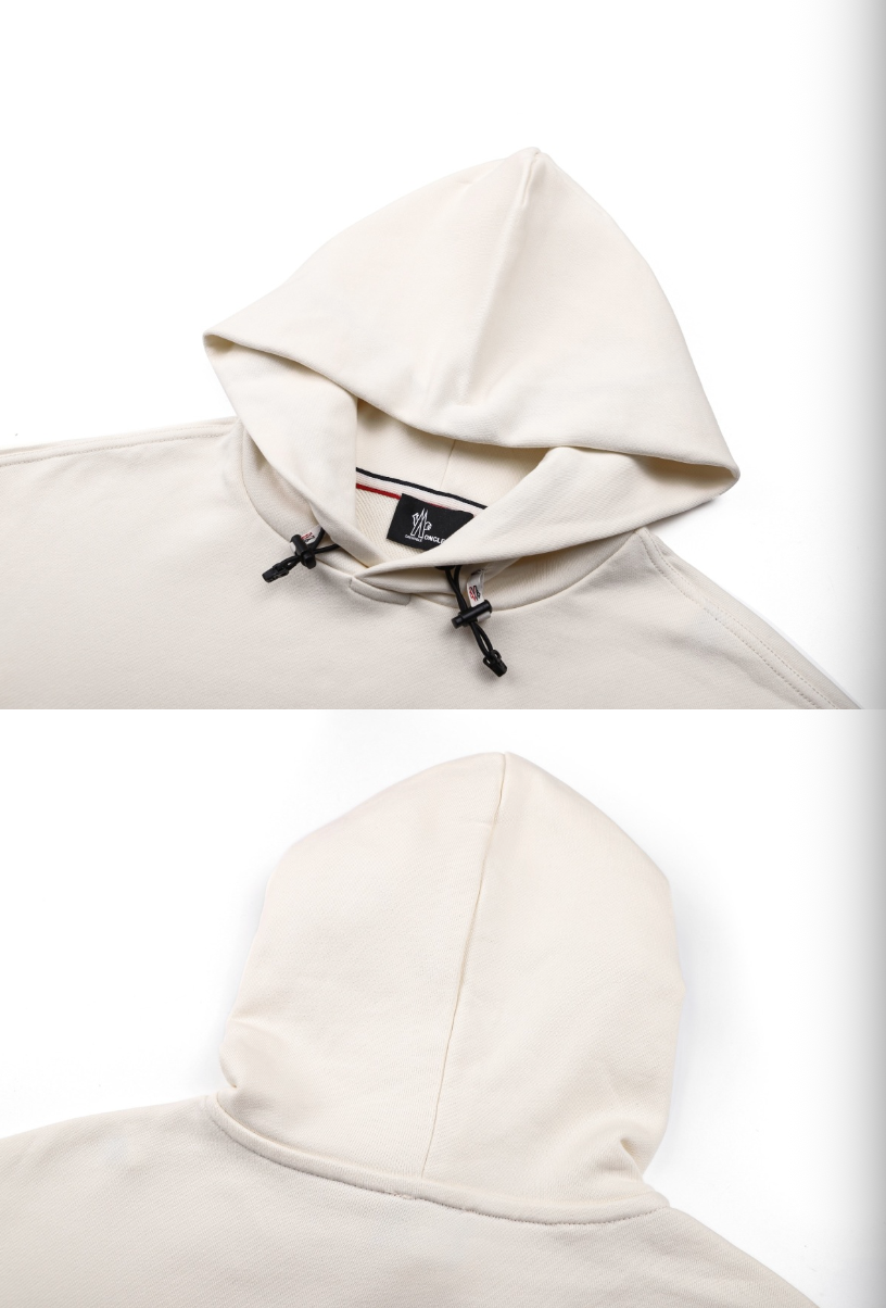 MONCLER 26FW PRINTED & EMBROIDERED LOGO COTTON HOODED SWEATSHIRT – HIGH END