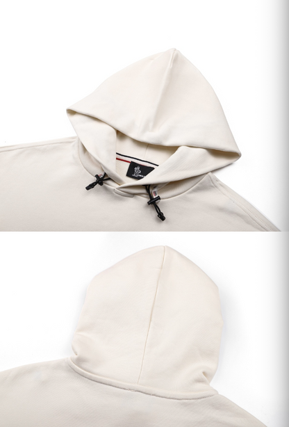 MONCLER 26FW PRINTED & EMBROIDERED LOGO COTTON HOODED SWEATSHIRT – HIGH END