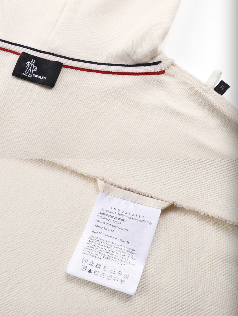 MONCLER 26FW PRINTED & EMBROIDERED LOGO COTTON HOODED SWEATSHIRT – HIGH END