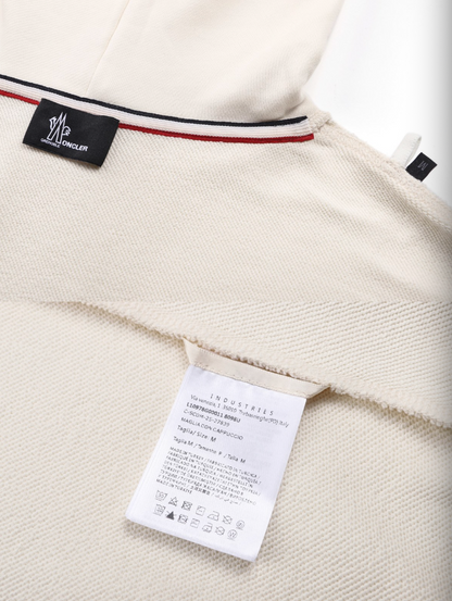 MONCLER 26FW PRINTED & EMBROIDERED LOGO COTTON HOODED SWEATSHIRT – HIGH END