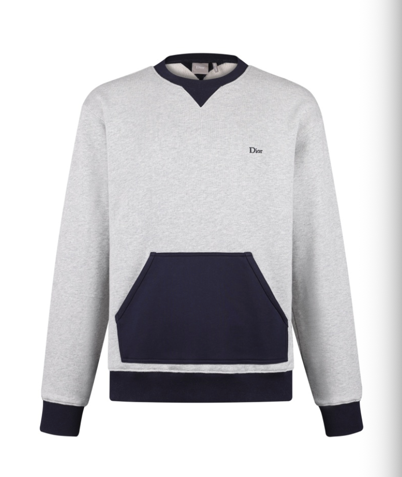DIOR 26FW COTTON BLEND EMBROIDERED LOGO CREWNECK SWEATSHIRT – HIGH END