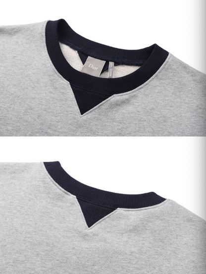 DIOR 26FW COTTON BLEND EMBROIDERED LOGO CREWNECK SWEATSHIRT – HIGH END