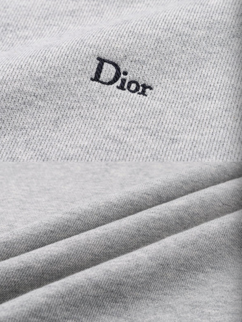DIOR 26FW COTTON BLEND EMBROIDERED LOGO CREWNECK SWEATSHIRT – HIGH END