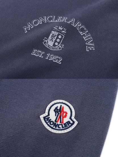MONCLER 26FW ARCHIVE PRINTED & EMBROIDERED LOGO COTTON HOODED SWEATSHIRT – HIGH END