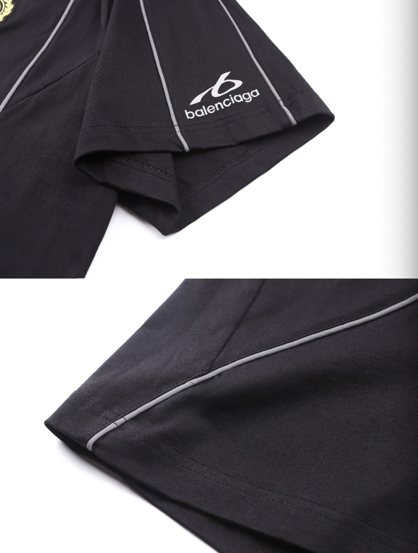 BALENCIAGA 26FW SOCCER EMBROIDERED & PRINTED LOOSE T-SHIRT – HIGH END