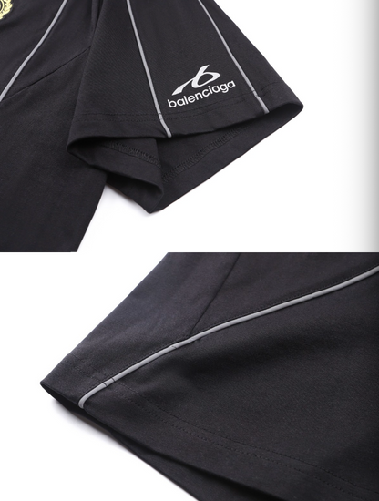 BALENCIAGA 26FW SOCCER EMBROIDERED & PRINTED LOOSE T-SHIRT – HIGH END